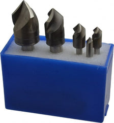 M.A. Ford - 5 Piece, 1/4 to 1" Head Diam, 82° Included Angle, Single End Countersink Set - Exact Tooling