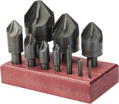 M.A. Ford - 10 Piece, 1/8 to 1-1/2" Head Diam, 82° Included Angle, Countersink Set - Exact Tooling