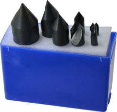 M.A. Ford - 7 Piece, 3/16 to 1" Head Diam, 60° Included Angle, Single End Countersink Set - Exact Tooling