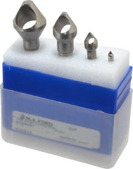 M.A. Ford - 4 Piece, 3/16 to 1-1/8" Head Diam, 60° Included Angle, Single End Countersink Set - Exact Tooling