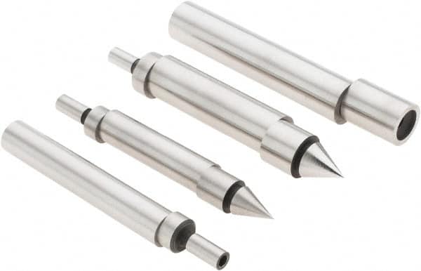 Value Collection - Double, Single End, Edge Finder Set - Ball, Conical, Cylindrical Head Type, Includes 4 Attachments, 4 Pieces - Exact Tooling