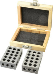 Value Collection - 0.0002 Squareness Per Inch, 1-2-3 Block with 23 Hole Setup Block - 0.0001 to 0.0007 Inch Overall Tolerance, 3/8 - 16 Inch Tapped Hole Size, Sold as Matched Pair - Exact Tooling