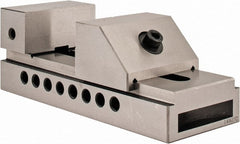 Interstate - 2-7/8" Jaw Width, 4" Jaw Opening Capacity, 1-3/8" Jaw Height, Toolmaker's Vise - Flat Jaw, 0.005mm Parallelism, 0.0051mm Squareness, 7-1/2" OAL x 2.938" OAW x 2-5/8" OAH - Exact Tooling