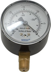 Wika - 2-1/2" Dial, 1/4 Thread, 0-30/0-760 Scale Range, Pressure Gauge - Lower Connection Mount, Accurate to 1.5% of Scale - Exact Tooling