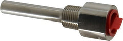 Alloy Engineering - 4 Inch Overall Length, 1/2 Inch Thread, 304 Stainless Steel Standard Thermowell - 2-1/2 Inch Insertion Length - Exact Tooling