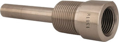 Alloy Engineering - 4 Inch Overall Length, 3/4 Inch Thread, 304 Stainless Steel Standard Thermowell - 2-1/2 Inch Insertion Length - Exact Tooling