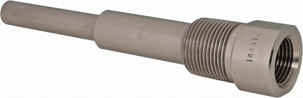 Alloy Engineering - 6 Inch Overall Length, 3/4 Inch Thread, 304 Stainless Steel Standard Thermowell - 4-1/2 Inch Insertion Length - Exact Tooling