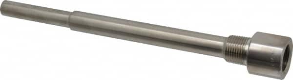 Alloy Engineering - 9 Inch Overall Length, 1/2 Inch Thread, 304 Stainless Steel Standard Thermowell - 7-1/2 Inch Insertion Length - Exact Tooling