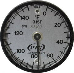PTC Instruments - 150°F, 2 Inch Dial Diameter, Dual Magnet Mount Thermometer - 1° Division Graduation - Exact Tooling