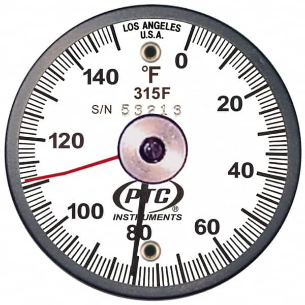 PTC Instruments - 150°F, 2 Inch Dial Diameter, Dual Magnet Mount Thermometer - 1° Division Graduation - Exact Tooling