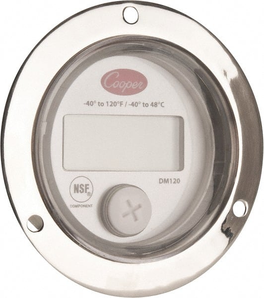 Cooper - -40 to 120°F Front Flange Panel Meter - 4-Digit LCD Display - Exact Tooling