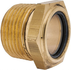 LDI Industries - 31/32" Sight Diam, 1" Thread, 1.19" OAL, Low Pressure Pipe Thread Lube Sight, Open View Sight Glass & Flow Sight - 1-7/16" Head, 7 Max psi, 1 to 11-1/2 Thread - Exact Tooling