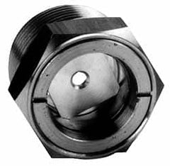 LDI Industries - 9/16" Sight Diam, 1/2" Thread, 1" OAL, Low Pressure Pipe Thread Lube Sight with Reflector Sight Glass & Flow Sight - 7/8" Head, 20 Max psi, 1/2-14 Thread - Exact Tooling