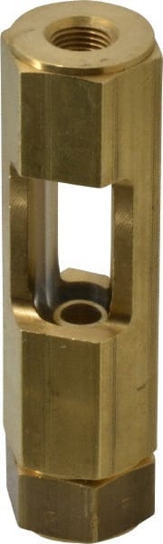 LDI Industries - 1/8" Thread, 3-11/32" OAL, Inline Sight Glass & Flow Sight - 435 Max psi, 1/8-27 Thread - Exact Tooling