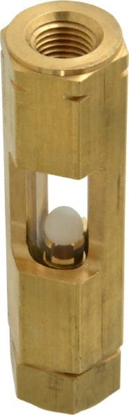 LDI Industries - 1/4" Thread, 3-9/16" OAL, Inline Sight Glass & Flow Sight - 435 Max psi, 1/4-18 Thread - Exact Tooling