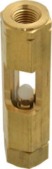 LDI Industries - 1/4" Thread, 3-9/16" OAL, Inline Sight Glass & Flow Sight - 435 Max psi, 1/4-18 Thread - Exact Tooling