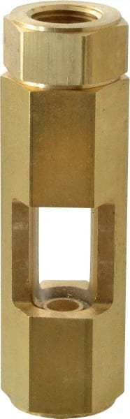 LDI Industries - 1/2" Thread, 4-5/8" OAL, Inline Sight Glass & Flow Sight - 380 Max psi, 1/2-14 Thread - Exact Tooling