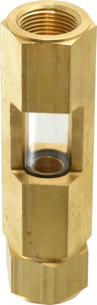 LDI Industries - 3/4" Thread, 4-3/4" OAL, Inline Sight Glass & Flow Sight - 345 Max psi, 3/4-14 Thread - Exact Tooling