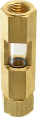 LDI Industries - 3/4" Thread, 4-3/4" OAL, Inline Sight Glass & Flow Sight - 345 Max psi, 3/4-14 Thread - Exact Tooling