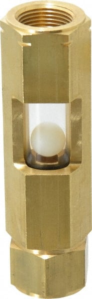 LDI Industries - 3/4" Thread, 4-3/4" OAL, Inline Sight Glass & Flow Sight - 345 Max psi, 3/4-14 Thread - Exact Tooling