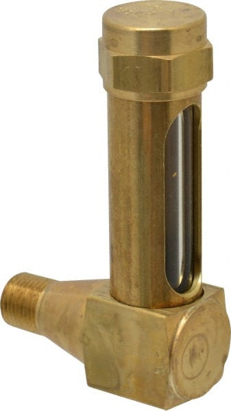 LDI Industries - 1-3/8 Inch Long Sight, 1/8 Inch Thread Size, Buna-N Seal Short Elbow, Vented Oil-Level Indicators and Gauge - 2-3/8 Inch Length to Center of Base - Exact Tooling
