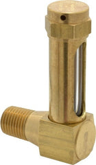 LDI Industries - 1-3/8 Inch Long Sight, 1/4 Inch Thread Size, Buna-N Seal Short Elbow, Vented Oil-Level Indicators and Gauge - 2-3/8 Inch Length to Center of Base - Exact Tooling