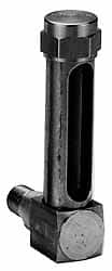 LDI Industries - 12-1/2 Inch Long Sight, 1/2 Inch Thread Size, Buna-N Seal Short Elbow, Vented Oil-Level Indicators and Gauge - 13-11/16 Inch Length to Center of Base - Exact Tooling