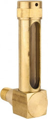 LDI Industries - 1-7/8 Inch Long Sight, 1/8 Inch Thread Size, Buna-N Seal Short Elbow, Vented Oil-Level Indicators and Gauge - 2-7/8 Inch Length to Center of Base - Exact Tooling