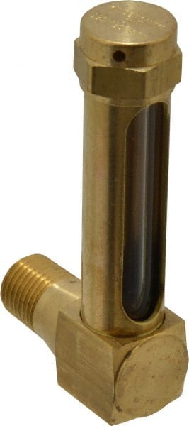 LDI Industries - 1-7/8 Inch Long Sight, 1/4 Inch Thread Size, Buna-N Seal Short Elbow, Vented Oil-Level Indicators and Gauge - 2-7/8 Inch Length to Center of Base - Exact Tooling