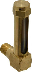 LDI Industries - 1-7/8 Inch Long Sight, 1/4 Inch Thread Size, Buna-N Seal Short Elbow, Vented Oil-Level Indicators and Gauge - 2-7/8 Inch Length to Center of Base - Exact Tooling