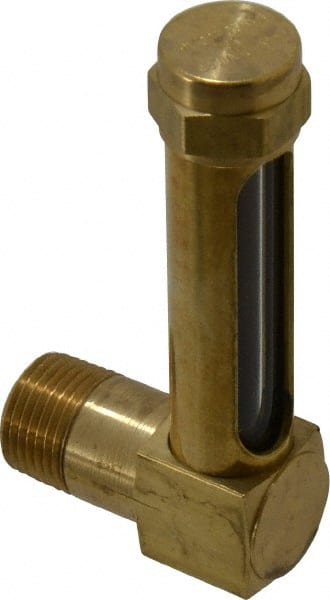 LDI Industries - 1-7/8 Inch Long Sight, 3/8 Inch Thread Size, Buna-N Seal Short Elbow, Vented Oil-Level Indicators and Gauge - 2-7/8 Inch Length to Center of Base - Exact Tooling