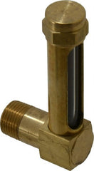 LDI Industries - 1-7/8 Inch Long Sight, 3/8 Inch Thread Size, Buna-N Seal Short Elbow, Vented Oil-Level Indicators and Gauge - 2-7/8 Inch Length to Center of Base - Exact Tooling
