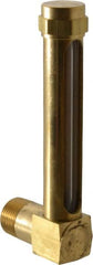 LDI Industries - 2-3/4 Inch Long Sight, 3/8 Inch Thread Size, Buna-N Seal Short Elbow, Vented Oil-Level Indicators and Gauge - 3-7/8 Inch Length to Center of Base - Exact Tooling