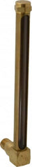 LDI Industries - 7-1/2 Inch Long Sight, 3/8 Inch Thread Size, Buna-N Seal Short Elbow, Vented Oil-Level Indicators and Gauge - 8-11/16 Inch Length to Center of Base - Exact Tooling