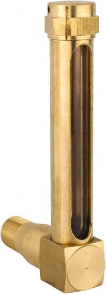 LDI Industries - 2-3/4 Inch Long Sight, 1/4 Inch Thread Size, Buna-N Seal Long Elbow, Vented Oil-Level Indicators and Gauge - 3-7/8 Inch Length to Center of Base - Exact Tooling
