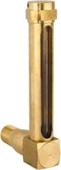LDI Industries - 2-3/4 Inch Long Sight, 1/4 Inch Thread Size, Buna-N Seal Long Elbow, Vented Oil-Level Indicators and Gauge - 3-7/8 Inch Length to Center of Base - Exact Tooling