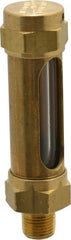 LDI Industries - 1-3/8 Inch Long Sight, 1/8 Inch Thread Size, Buna-N Seal Straight to Male Thread, Vented Oil-Level Indicators and Gauge - 2-13/16 Inch Length - Exact Tooling