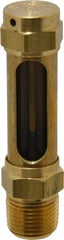 LDI Industries - 1-3/8 Inch Long Sight, 3/8 Inch Thread Size, Buna-N Seal Straight to Male Thread, Vented Oil-Level Indicators and Gauge - 3 Inch Length - Exact Tooling