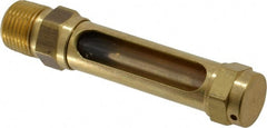 LDI Industries - 1-7/8 Inch Long Sight, 3/8 Inch Thread Size, Buna-N Seal Straight to Male Thread, Vented Oil-Level Indicators and Gauge - 3-1/2 Inch Length - Exact Tooling