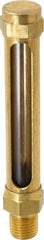 LDI Industries - 2-3/4 Inch Long Sight, 1/4 Inch Thread Size, Buna-N Seal Straight to Male Thread, Vented Oil-Level Indicators and Gauge - 4-1/2 Inch Length - Exact Tooling