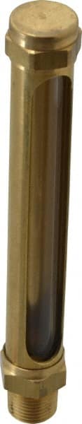 LDI Industries - 4-1/4 Inch Long Sight, 3/8 Inch Thread Size, Buna-N Seal Straight to Male Thread, Vented Oil-Level Indicators and Gauge - 6 Inch Length - Exact Tooling