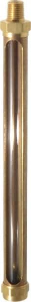 LDI Industries - 7-1/2 Inch Long Sight, 1/4 Inch Thread Size, Buna-N Seal Straight to Male Thread, Vented Oil-Level Indicators and Gauge - Exact Tooling