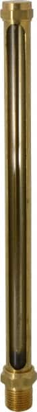 LDI Industries - 9-1/2 Inch Long Sight, 1/2 Inch Thread Size, Buna-N Seal Straight to Male Thread, Vented Oil-Level Indicators and Gauge - Exact Tooling