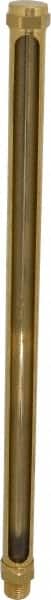 LDI Industries - 12-1/2 Inch Long Sight, 3/8 Inch Thread Size, Buna-N Seal Straight to Male Thread, Vented Oil-Level Indicators and Gauge - Exact Tooling