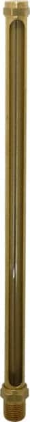 LDI Industries - 12-1/2 Inch Long Sight, 1/2 Inch Thread Size, Buna-N Seal Straight to Male Thread, Vented Oil-Level Indicators and Gauge - Exact Tooling