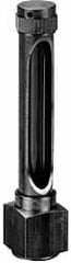 LDI Industries - 5-1/4 Inch Long Sight, 1/4 Inch Thread Size, Buna-N Seal Elbow to Female Thread, Vented Oil-Level Indicators and Gauge - 6-3/4 Inch Length to Center of Base - Exact Tooling