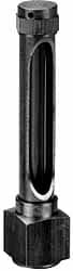 LDI Industries - 7-1/2 Inch Long Sight, 3/8 Inch Thread Size, Buna-N Seal Elbow to Female Thread, Vented Oil-Level Indicators and Gauge - 9 Inch Length to Center of Base - Exact Tooling