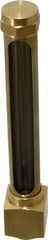 LDI Industries - 4-1/4 Inch Long Sight, 1/2 Inch Thread Size, Buna-N Seal Elbow to Female Thread, Vented Oil-Level Indicators and Gauge - 5-3/4 Inch Length to Center of Base - Exact Tooling