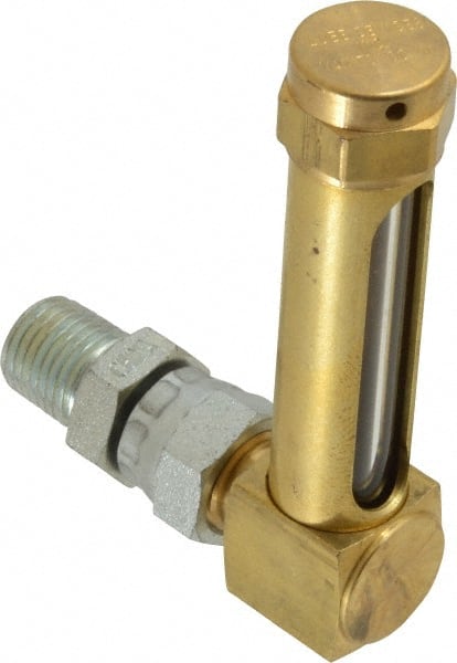 LDI Industries - 1-7/8 Inch Long Sight, 1/4 Inch Thread Size, Buna-N Seal Union Coupling, Vented Oil-Level Indicators and Gauge - 2-7/8 Inch Length to Center of Base - Exact Tooling