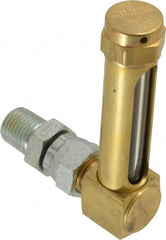 LDI Industries - 1-7/8 Inch Long Sight, 1/4 Inch Thread Size, Buna-N Seal Union Coupling, Vented Oil-Level Indicators and Gauge - 2-7/8 Inch Length to Center of Base - Exact Tooling